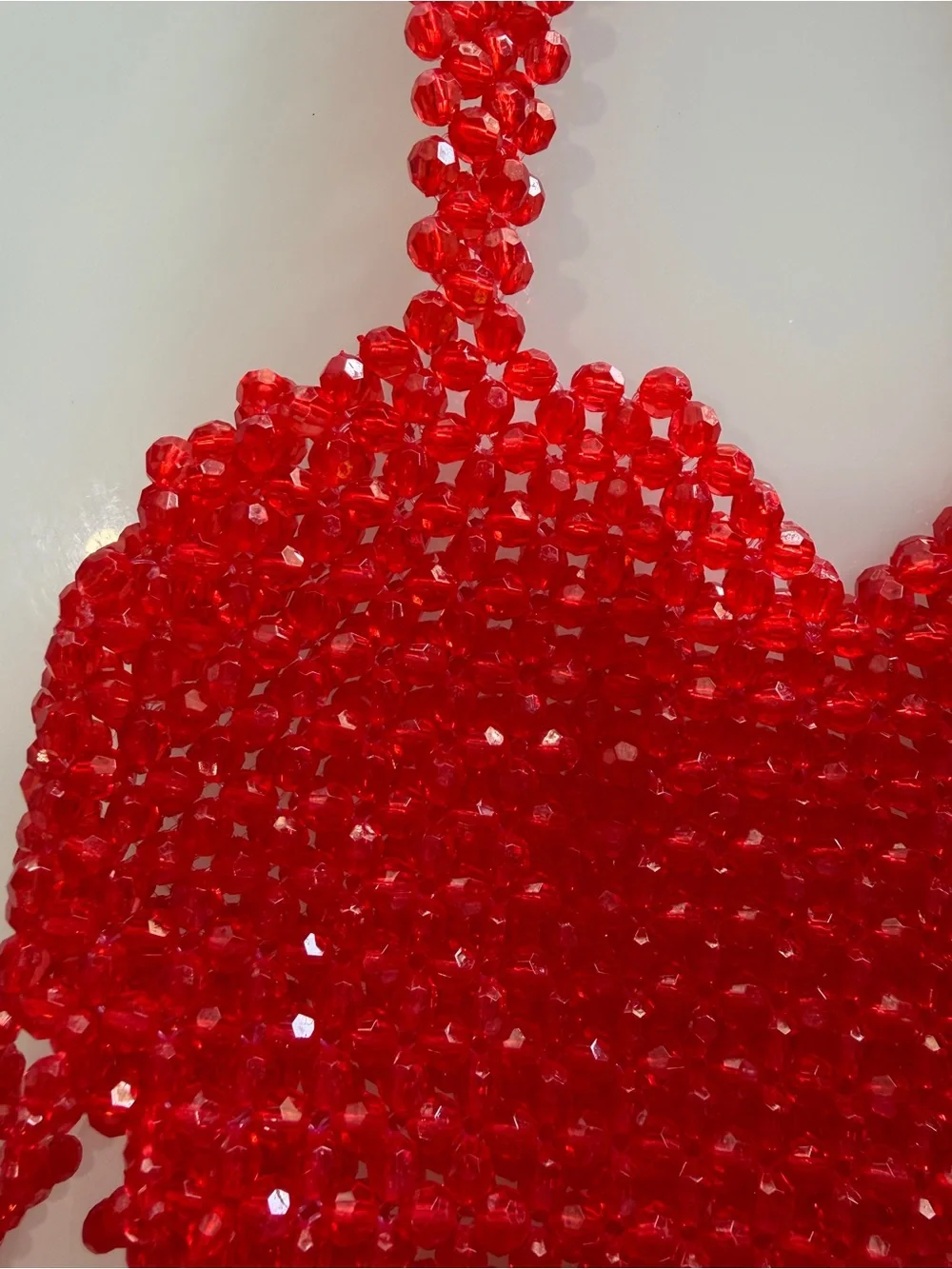 Moda Luxe Valeria Red Beaded Evening Bag